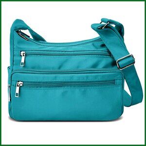 Nylon Crossbody Bag RFID Multi Pocket Travel Handbag Lightweight Versatile